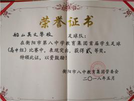 在衡阳市第八中学教育集团首届学生足球（高中）