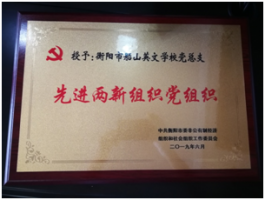 衡阳市船山英文学校党总支先进两新组织党组织