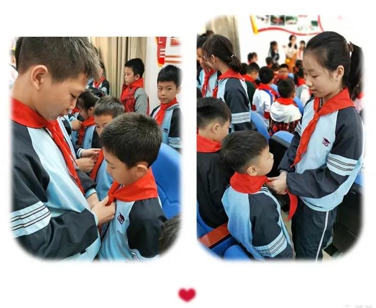 　　红领巾相约中国梦——船山英文小学部举行少先队入队仪式